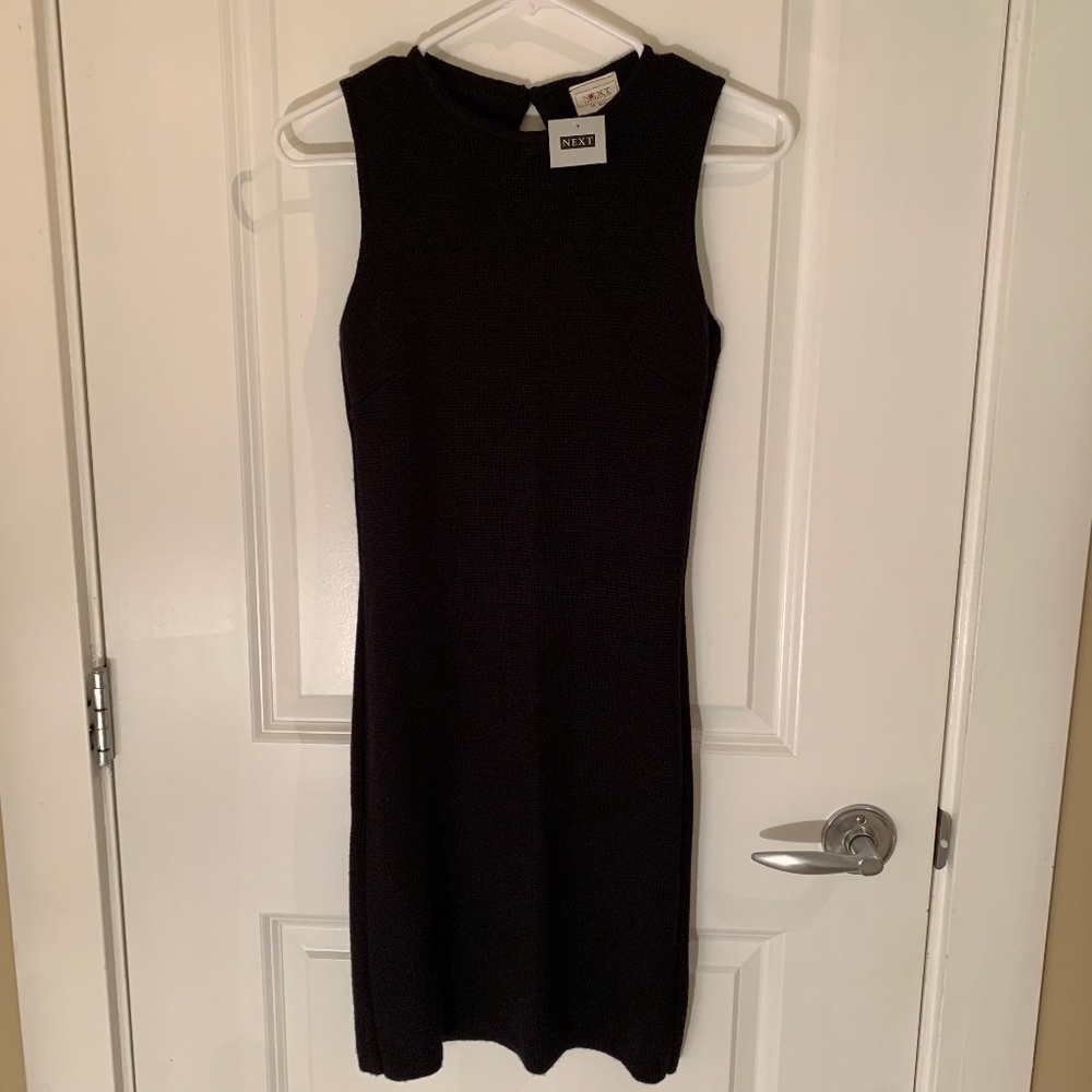 NEXT UK Black Sleeveless Stretch Knit Dress Size Small